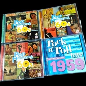Vintage Time Life 60's & Rock & Roll 50's CD Set  Of 4